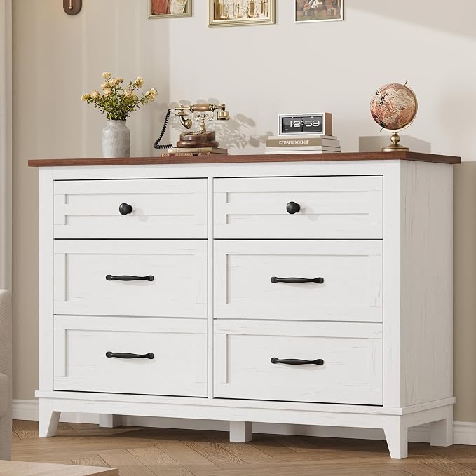 GarveeHome 6 Dresser for Bedroom, 47 in Wide Drawer Dresser by GarveeHome