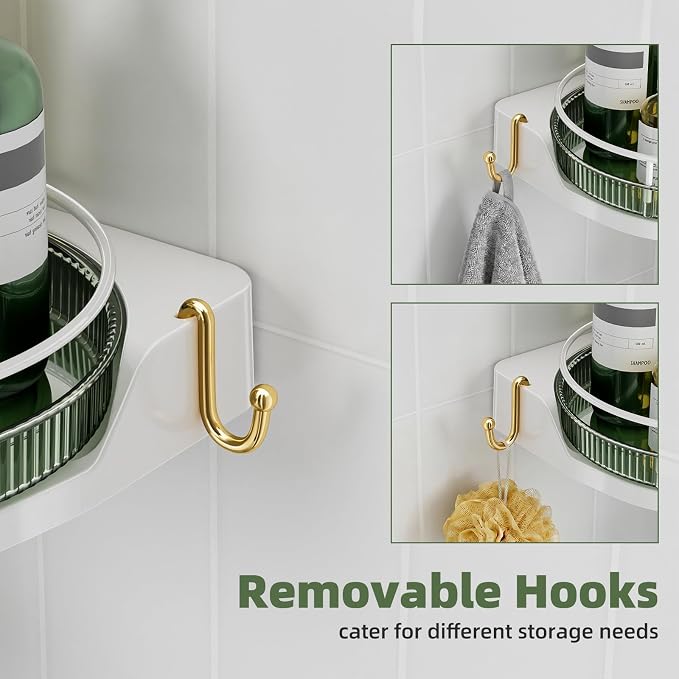 AKINBAS 360° Rotating Shower Caddy Tension Pole - Image 8