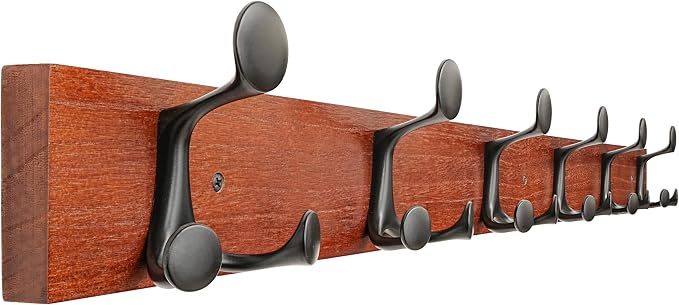 SKOLOO 39-Inch Cherry Wood Coat Rack Wall Mount by SKOLOO