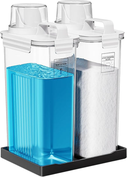 Laundry Detergent Dispenser for Laundry Room, 94oz Fabric Softener Dispenser by SUBEKYU