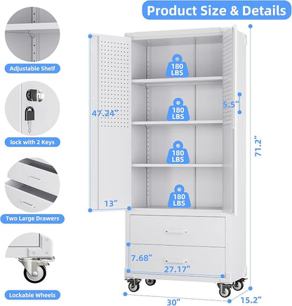 Upgraded Metal Garage Storage Cabinet - Image 3