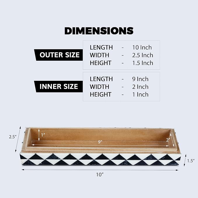 Handicrafts Home Decorative Remote Holder Box 10x2.5 – Slim Organizer Box - Image 2