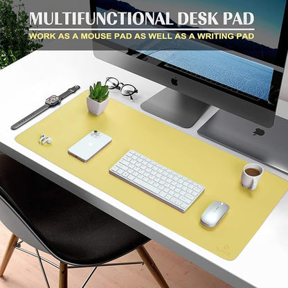 K KNODEL Large Office Leather Desk Mat, Mouse and Keyboard Pad, Computer and - Image 2
