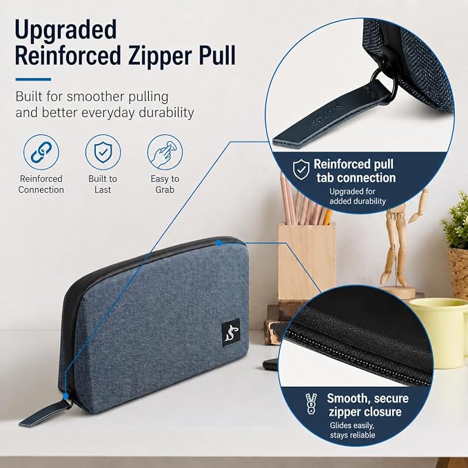 Small Electronics Organizer Travel Case, Cord and Cable Tech Bag Pouch | - Image 4