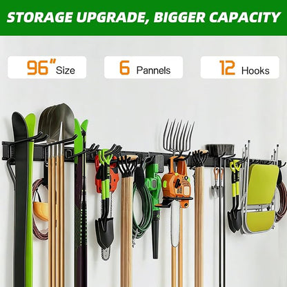 PIYILO Garage Wall Organizer, 96 in Garden Tool Organizer - Image 2