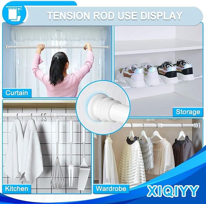 Small Shower Curtain Rod 16-28 Inch, Secure Fit - Image 5