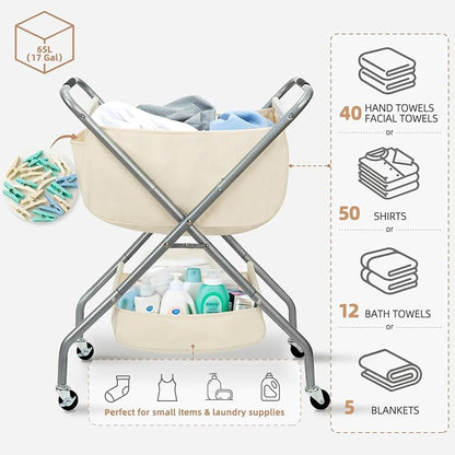 STORAGE MANIAC Collapsible Laundry Cart - Image 4