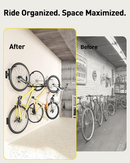 Alphamount AM Swivel Bike Wall Mount, Metal Wall Bike Rack - Image 5