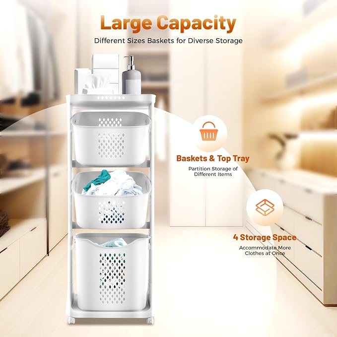 Vertical Rolling Laundry Hamper - Image 6
