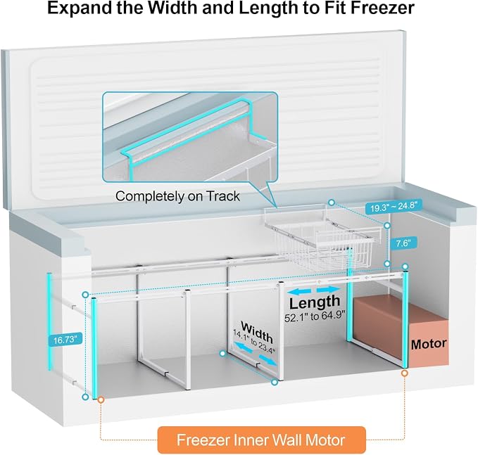 iSPECLE 2 Tier Freezer Rack Organizer - Image 7