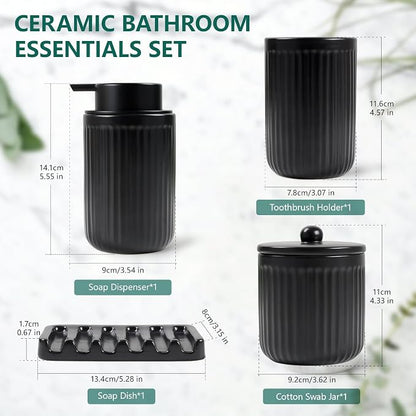 BosilunLife Ceramic Bathroom Accessories Set - Image 2