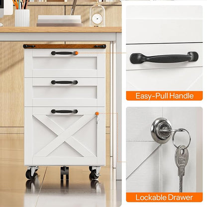 HOOBRO 3 Drawer File Cabinet - Image 6