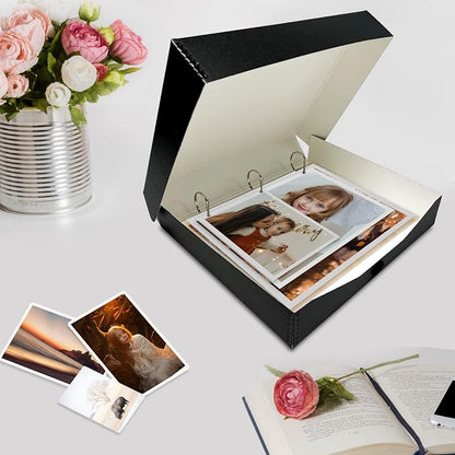 Lineco Archival Oversized 3-Ring Album Box, 13.25x11.75x2.5 inch, Holds Up 55 - Image 6
