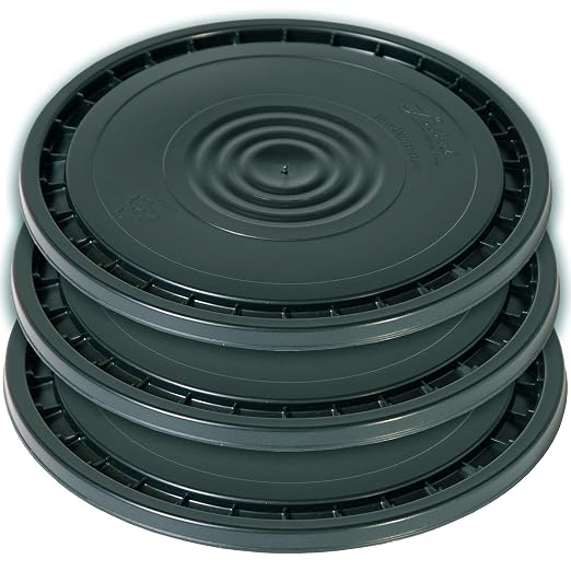 Meranti Reusable Easy Peel 3.5, and 7 Gallon Bucket Lid | Food Grade | 3 pack by MerantiHomeGarden
