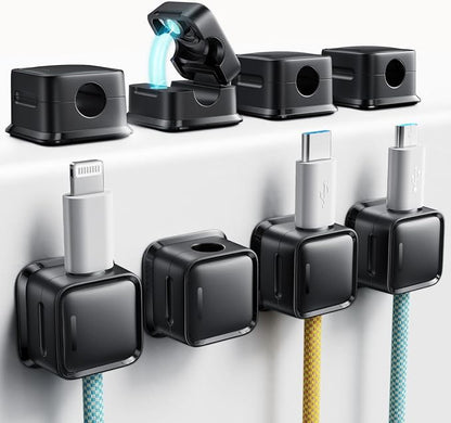 Cord Organizer Holder, 8 Pack Magnetic Desk Cable Clips Management, Hide Phone by smofish