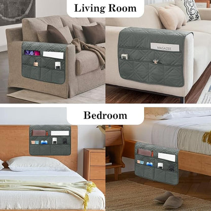 Couch Armrest Organizer Remote Control Holder Bedside Caddy - Image 7