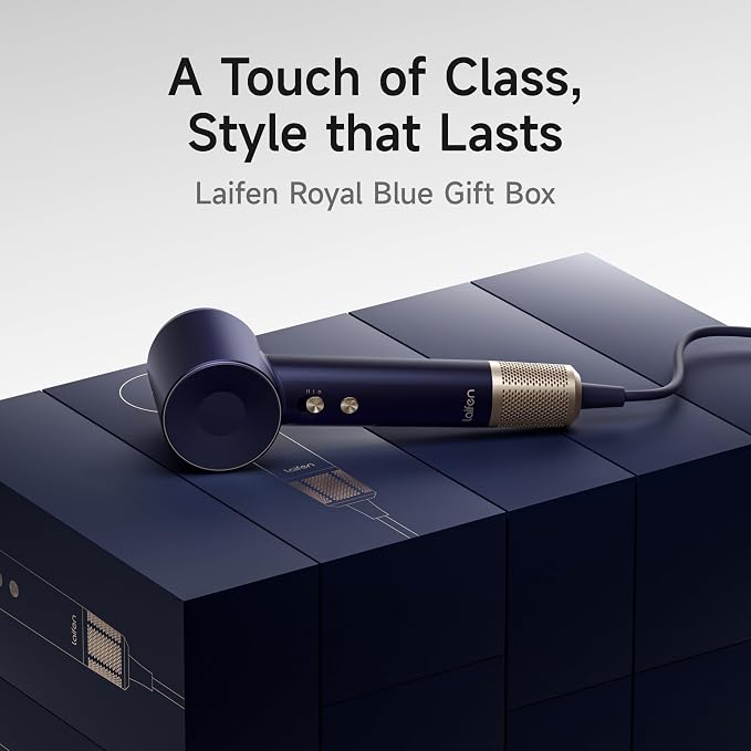 Laifen Premium High-Speed Hair Dryer Royal Blue Gift Box, Professional Ionic - Image 2