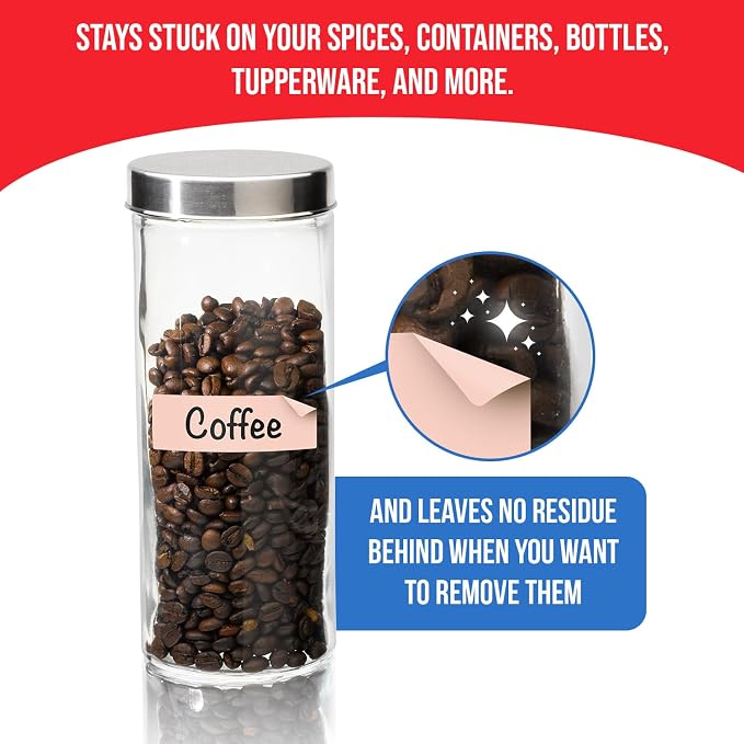 MESS Reusable Food Container Labels – Erasable, Removable Dry Erase Labels - Image 5