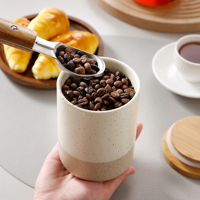 vancasso Sabine Small Ceramic Canister - 18 oz Kitchen Storage - Image 4