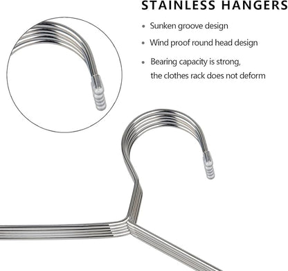 Fayleeko Wire Coat Hangers 40 Pack Strong Heavy Duty Stainless Steel Metal - Image 8