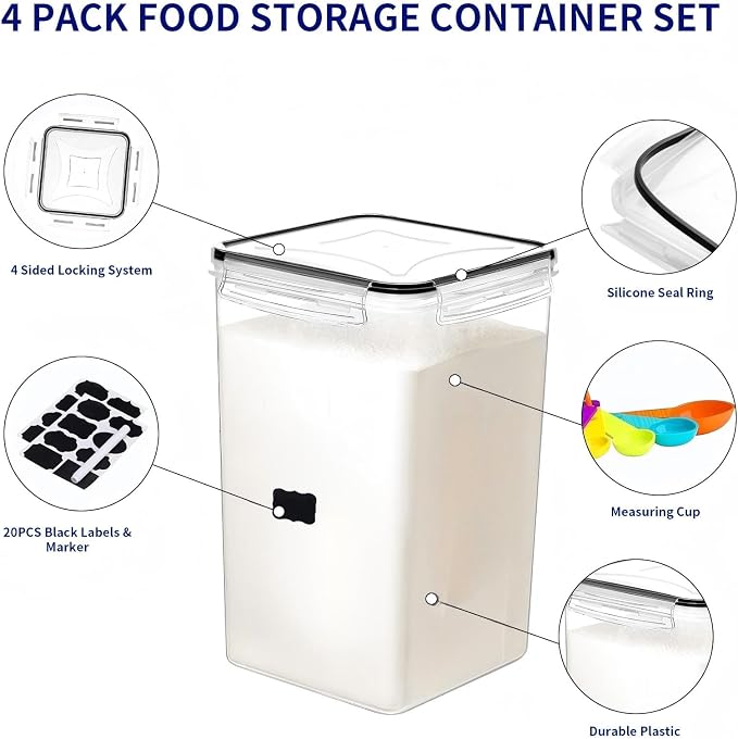 2 Pack Airtight Food Storage Containers - Image 3