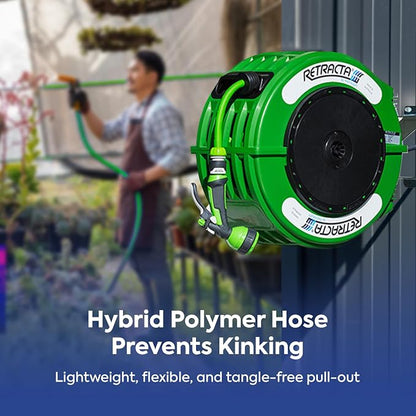 Macnaught Retractable Garden Hose Reel, 60 Ft Water Hose Reel Heavy Duty - Image 7