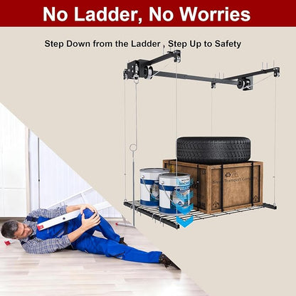 4x4FT Overhead Garage Storage Rack - Image 6