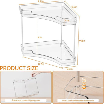Yieac Clear Bathroom Counter Corner Shelf - Image 3