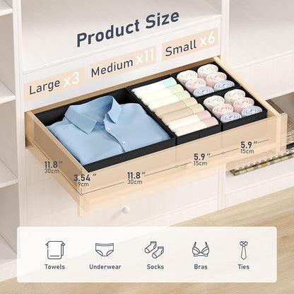 DIMJ Drawer Organizer Clothes Storage - Image 2