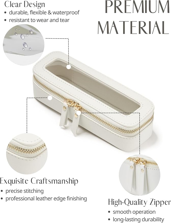 Popvibe Clear Makeup Bag Travel Cosmetic Case Transparent Toiletry Bag - Image 3