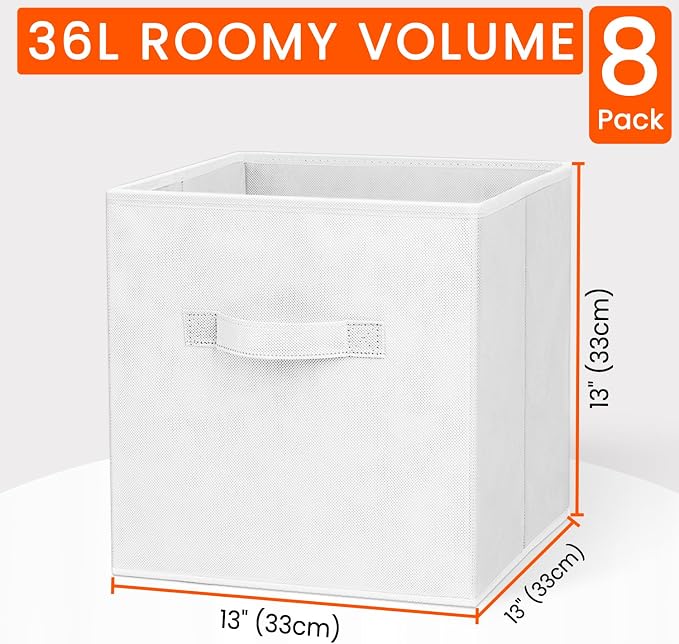 Storage Cubes - 13 Inch Heavy Duty Fabric Storage Bins - Image 2