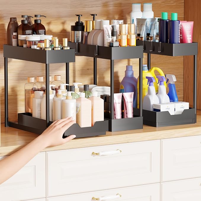 Simple Trending Under Sink Organizer 3 Pack, Sink Pull-Out Sliding Storage - Image 5