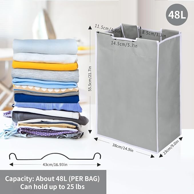 3 Bag Laundry Sorter Replacement Bags - Image 2