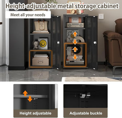 Metal Locker Cabinet 34.6", Lock & Adjustable Shelf, Secure Dial Lock, - Image 4