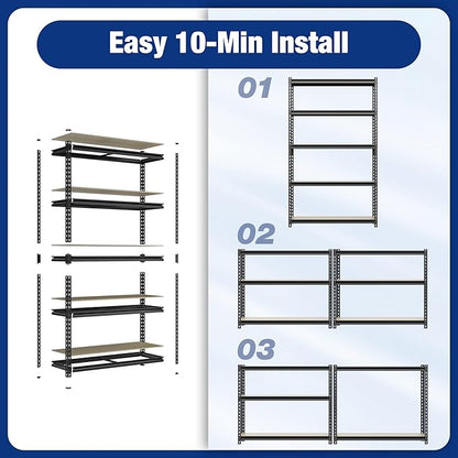 WORKPRO 5-Tier Storage Shelf, for Basement, 35.4”Wx15.7”Dx72”H - Image 6