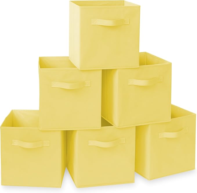Casafield Set of 6 Collapsible Fabric Cube Storage Bins, Cubby Organizers & More by Casafield