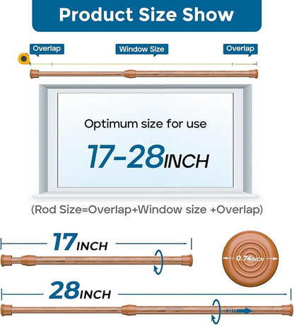 AIZESI Spring Tension Curtain Rods Short Tension Rod - Image 7