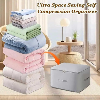 2PCS Ultra Space Saving Self Compression Organizer, Dustproof And - Image 4