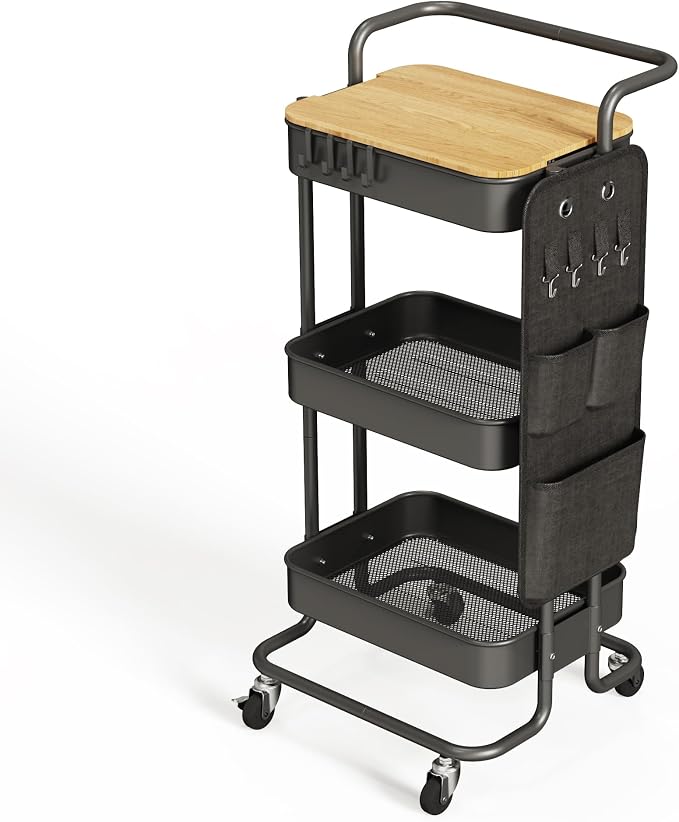 DTK 3 Tier Metal Utility Rolling Cart by DTK