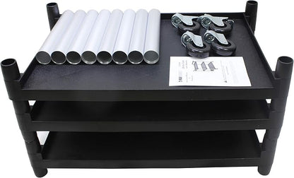 MaxWorks 80774 3-Shelf Utility Plastic Cart - Image 6