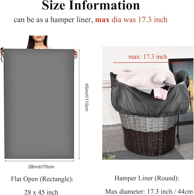 OTraki 28x45 inch Large Laundry Bags 2 Pack Heavy Duty Drawstring Laundry Wash - Image 2