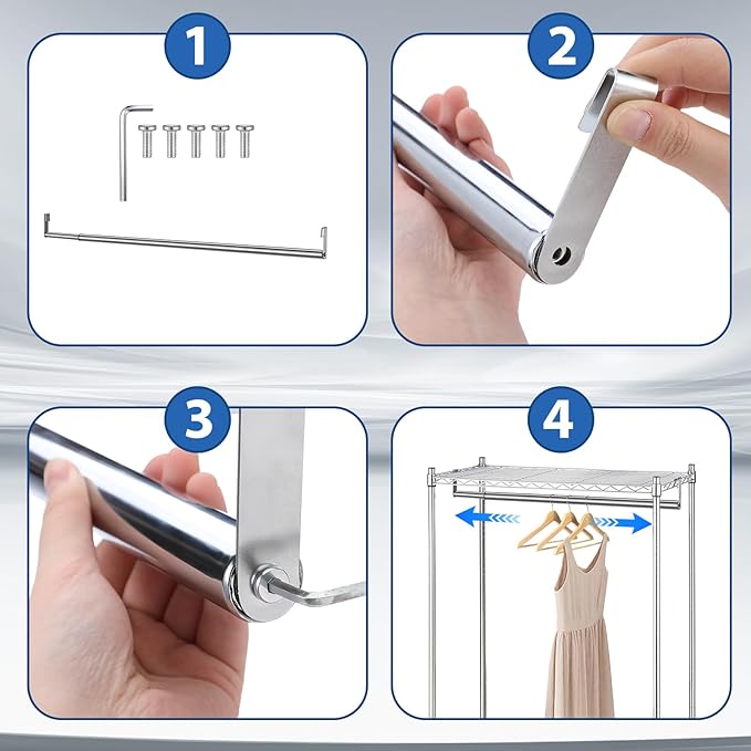 Threehoney Expandable Closet Rod - Image 4