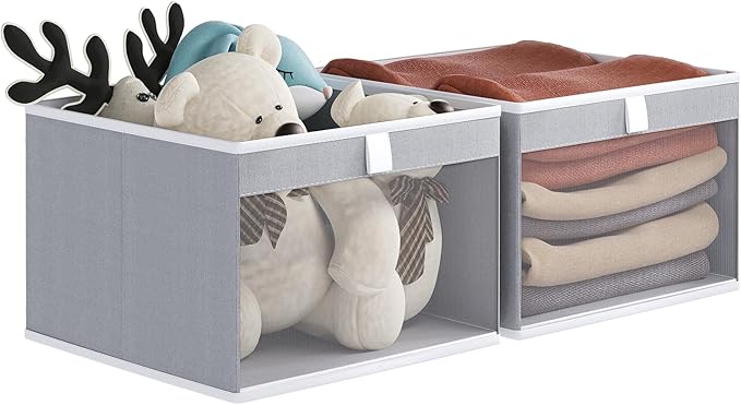 Linen Closet Organizers and Storage, Closet Storage Bins Basket Organizer by Coyacool