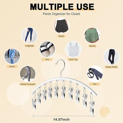 Legging Organizer for Closet, Metal Yoga Pants Hanger w/Rubber Coated 2 Pack - Image 5