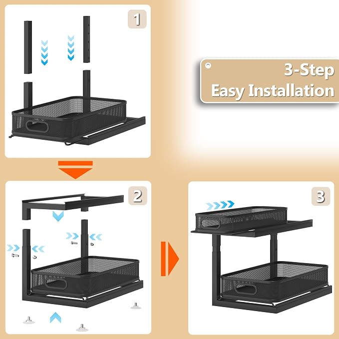 2-Pack Under Sink Storage Organizer - Image 6