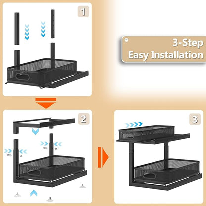 2-Pack Under Sink Storage Organizer - Image 6