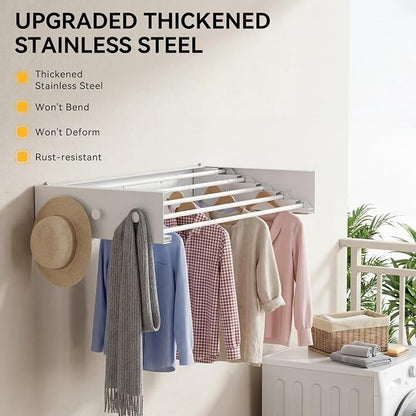 Collapsible Laundry Drying Rack Wall Mounted - Image 6