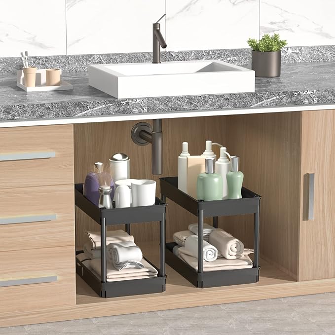 Sooyee 4 Tier Wide Storage Cart Mobile Shelving Unit Organizer Slide Out - Image 4