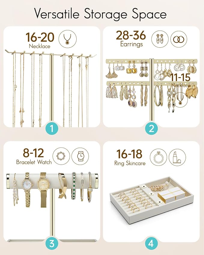 Vlando 3 Tier Jewelry Stand Organizer - Image 3