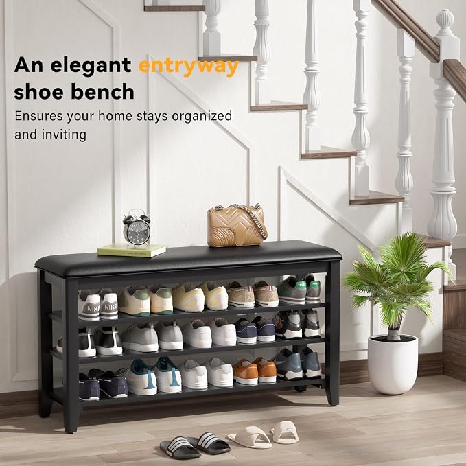 Taitiy Shoe Rack Bench Entryway Storage, Shoe Organizer Bench - Image 7